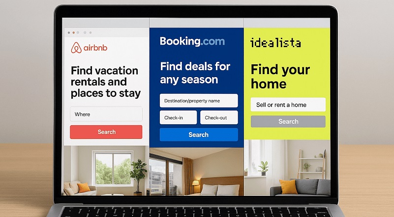 Idealista, Booking, Airbnb
